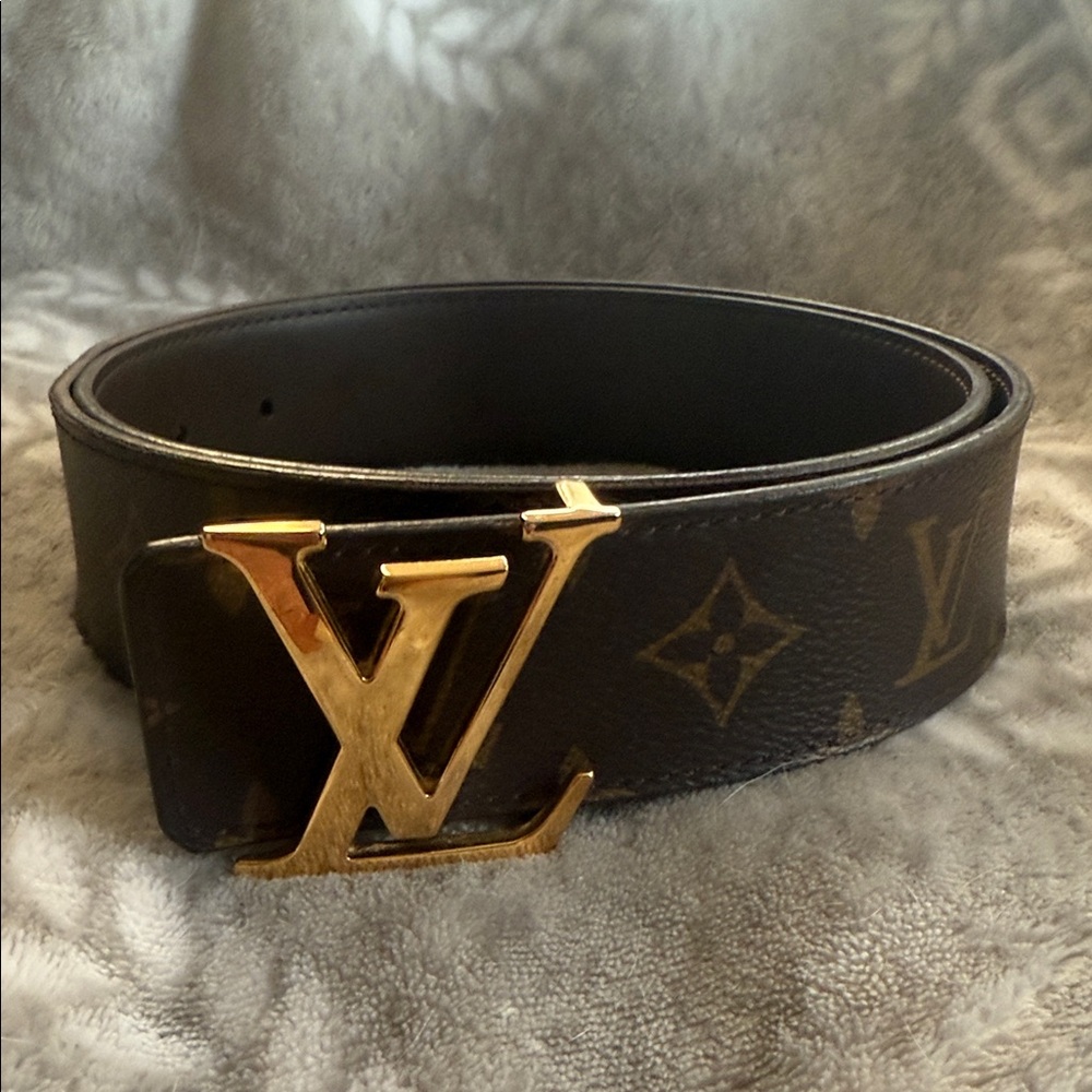 Louis Vuitton Monogram Brown and Gold unisex Belt
